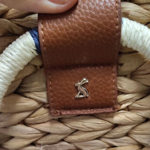Joules Woven Mini Bag with Blue and Brown Accents - Picture 3 of 6